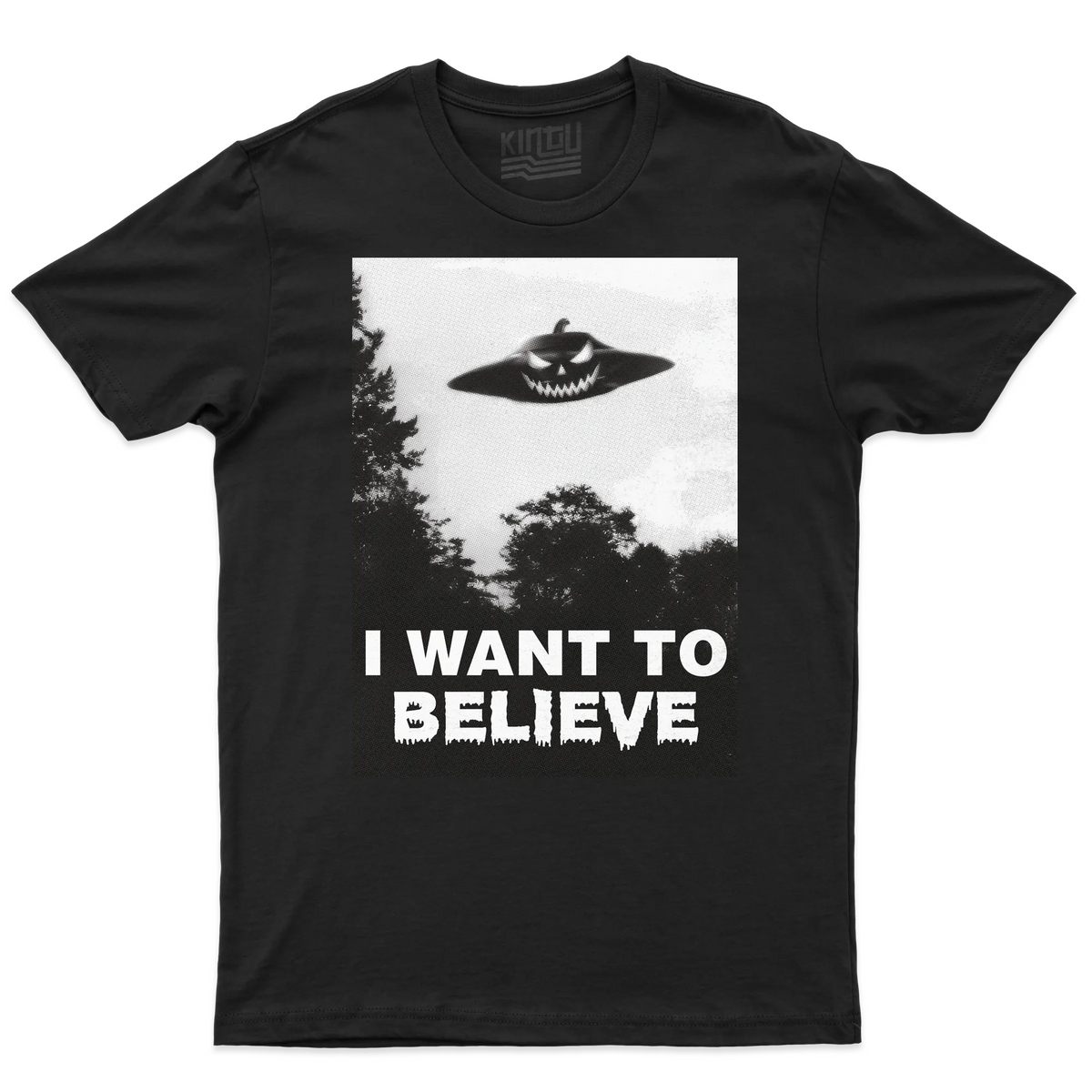 Kintu T-shirt X-halloween - I Want To Believe - Divertente - Serie Tv - Halloween