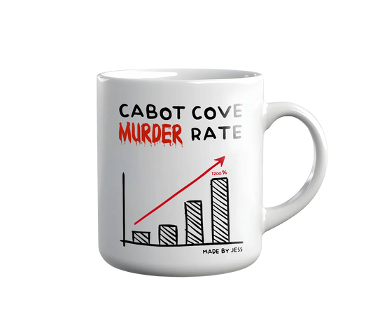 Kintu Tazza In Ceramica Cabot Cove Murder Rate - Jessica Fletcher - Murder She Wrote - Divertente  - Personaggi Famosi