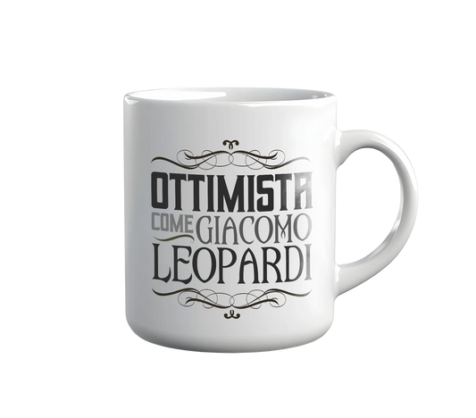 Kintu Tazza In Ceramica Ottimista Come Giacomo Leopardi - Personaggi Famosi