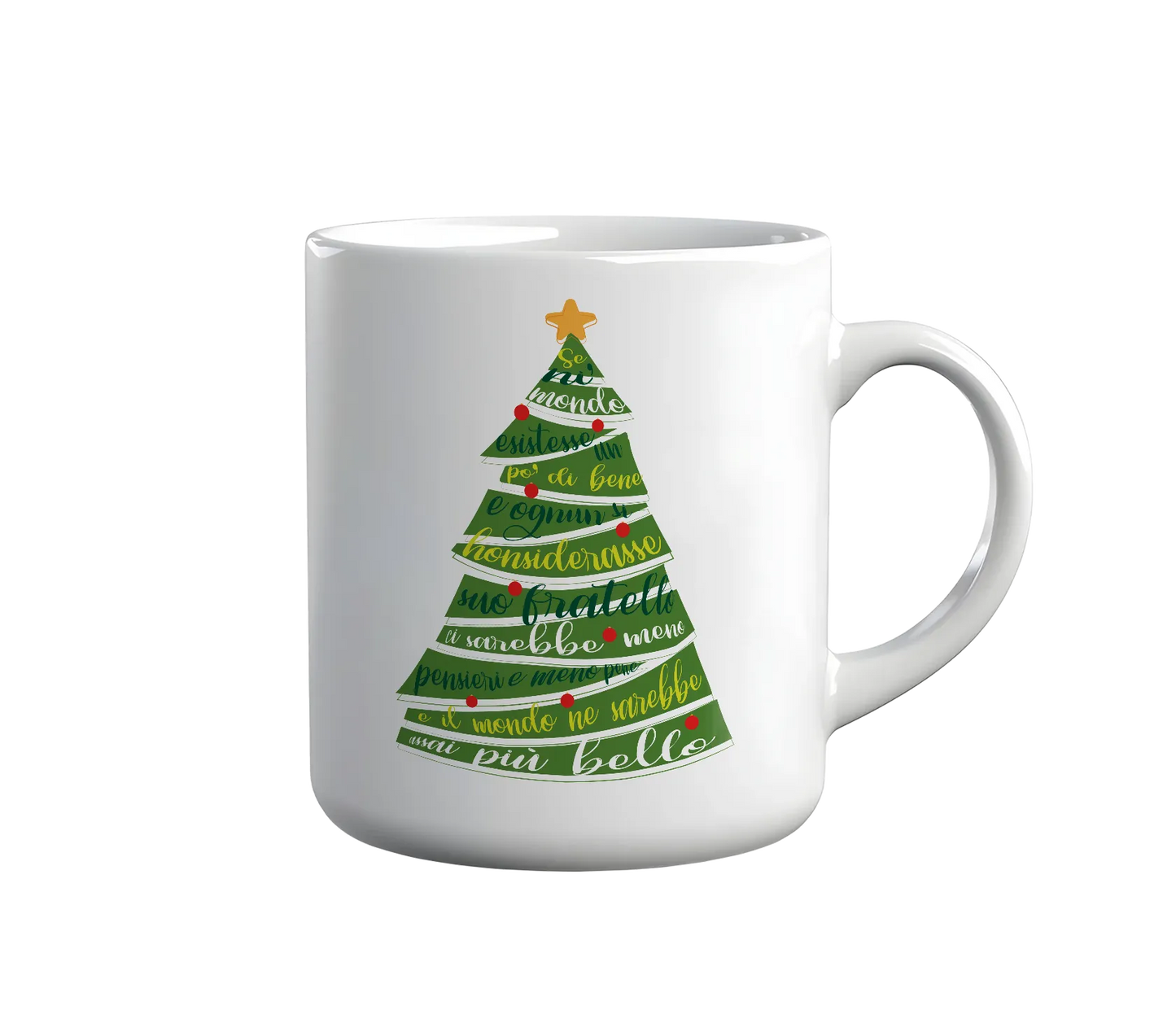 Kintu Tazza In Ceramica Poesia Natalizia - Patchani - Natale - Divertente - Regalo  - Personaggi Famosi