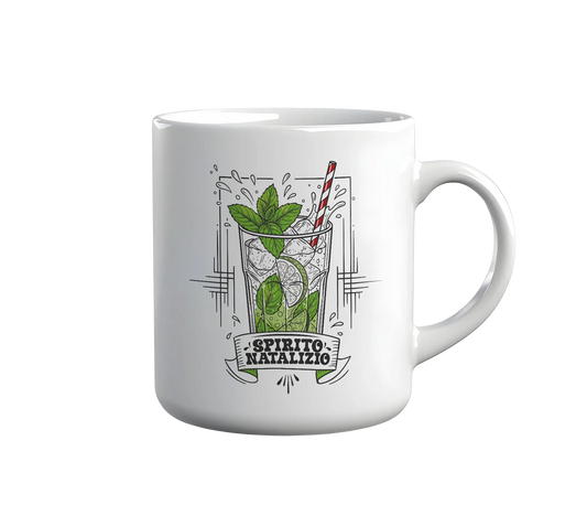 Kintu Tazza In Ceramica Spirito Natalizio - Natale - Divertente - Mojito