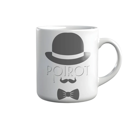 Kintu Tazza In Ceramica Poirot Minimal - Agatha Christie - Giallo - Serie Tv