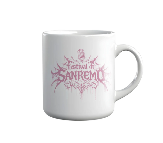 Kintu Tazza In Ceramica Festival Di Sanremo Black Metal - Divertente - Canzone Italiana