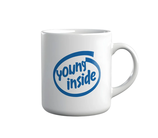 Kintu Tazza In Ceramica Young Inside - Sempre Giovani - Divertente