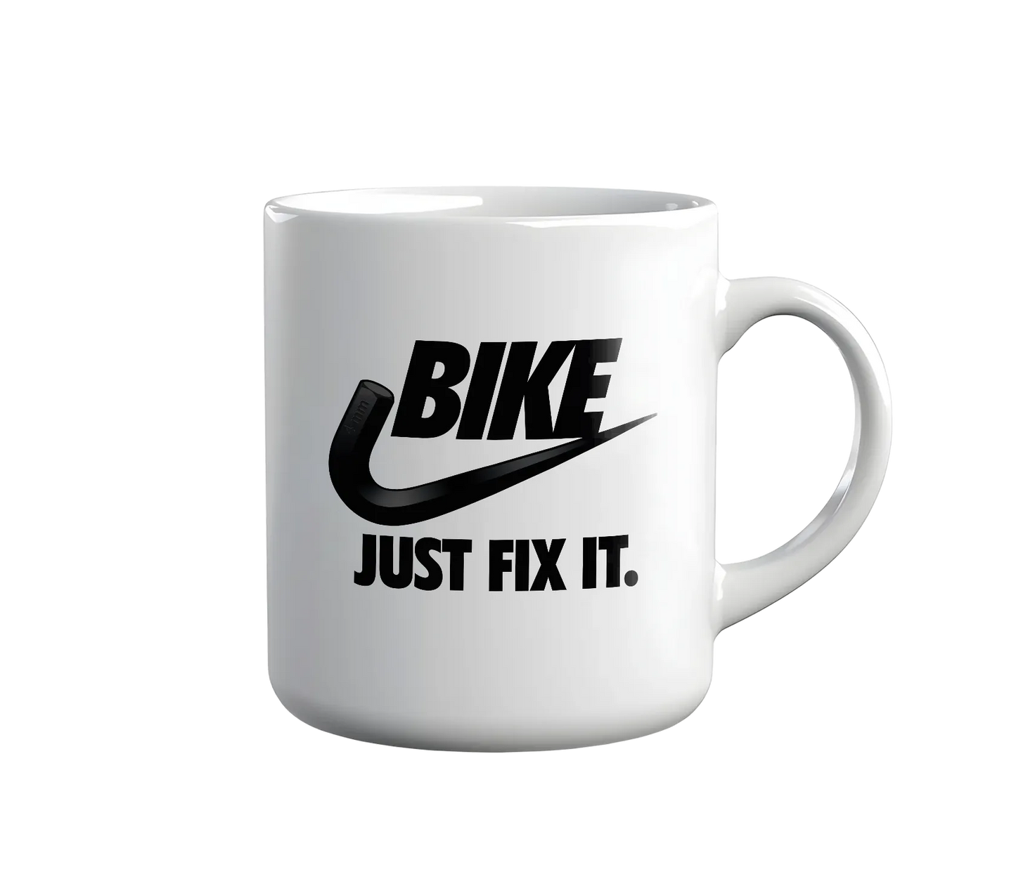 Kintu Tazza In Ceramica Bike Just Fix It - Divertente - Ciclisti - Sport