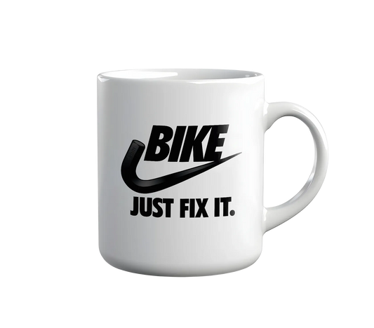 Kintu Tazza In Ceramica Bike Just Fix It - Divertente - Ciclisti - Sport