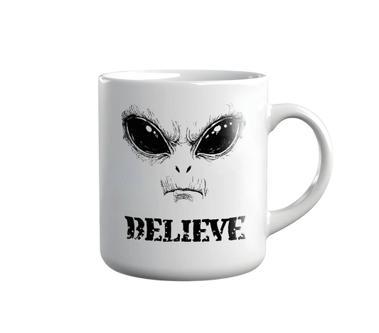 Kintu Tazza In Ceramica Believe - Alieni - Area 51 - Personaggi Famosi