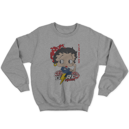 Kintu Felpa Girocollo Unisex Girl Power Betty Boop