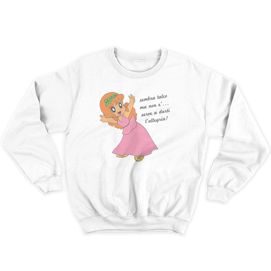 Kintu Felpa Girocollo Unisex Sembra Talco Pollon
