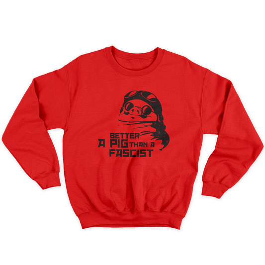 Kintu Felpa Girocollo Unisex Porco Rosso Antifa