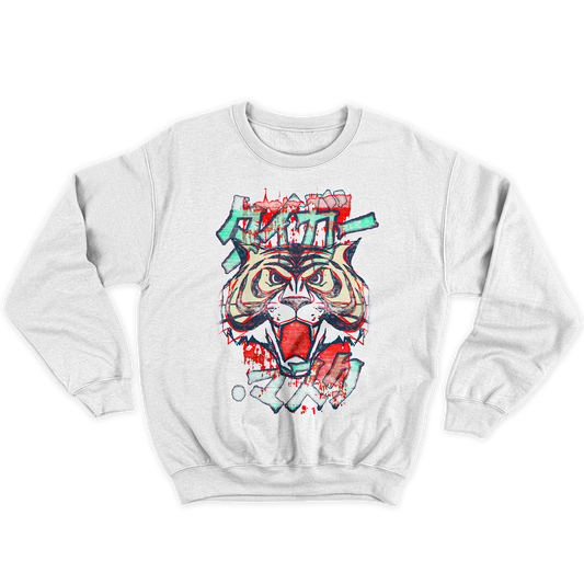 Kintu Felpa Girocollo Unisex Tigerman - Uomo Tigre Washed - Anime Manga