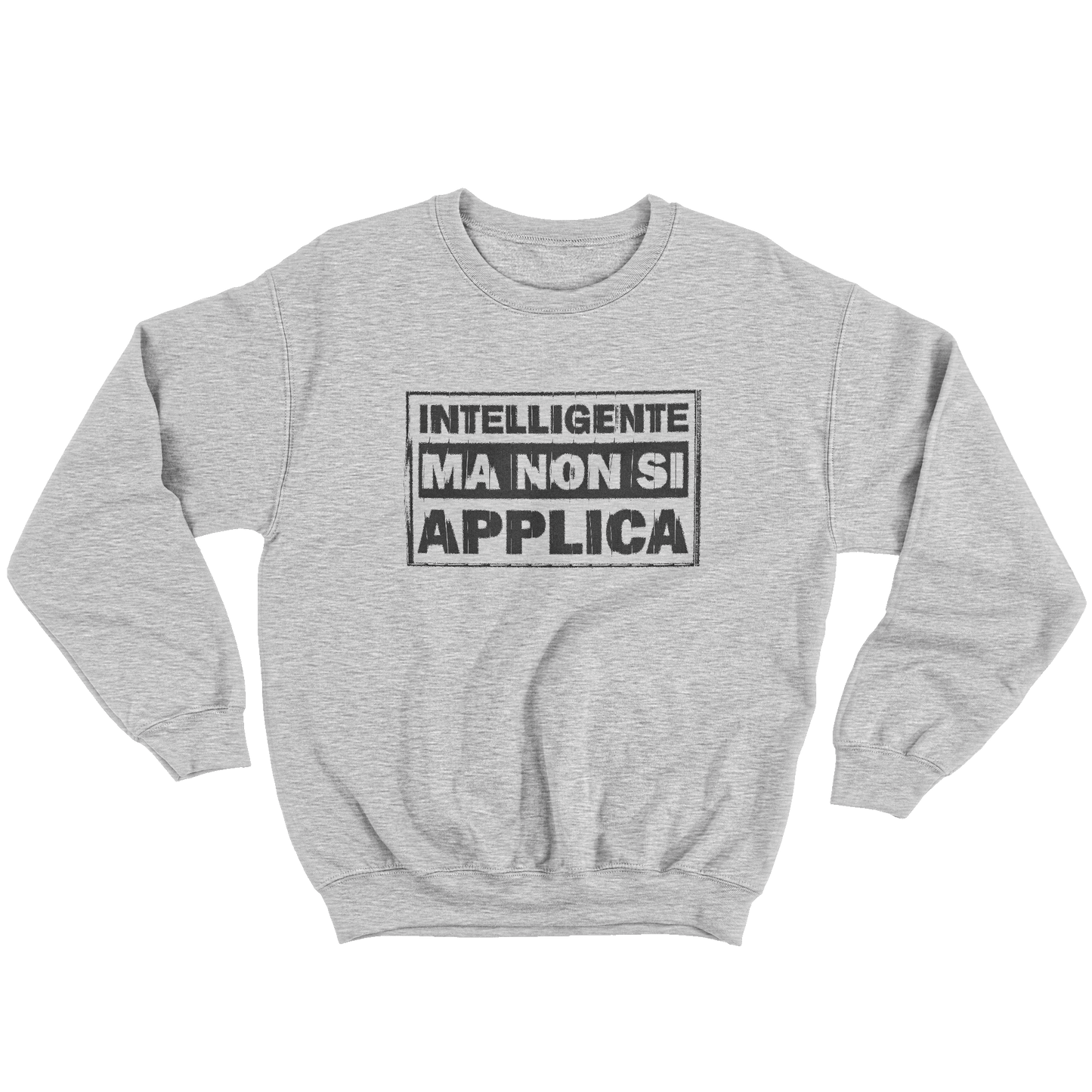 Kintu Felpa Girocollo Unisex Intelligente ma non si applica - divertente