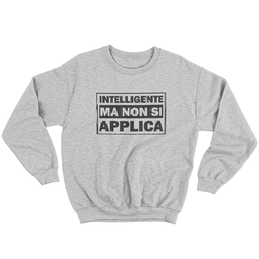 Kintu Felpa Girocollo Unisex Intelligente ma non si applica - divertente