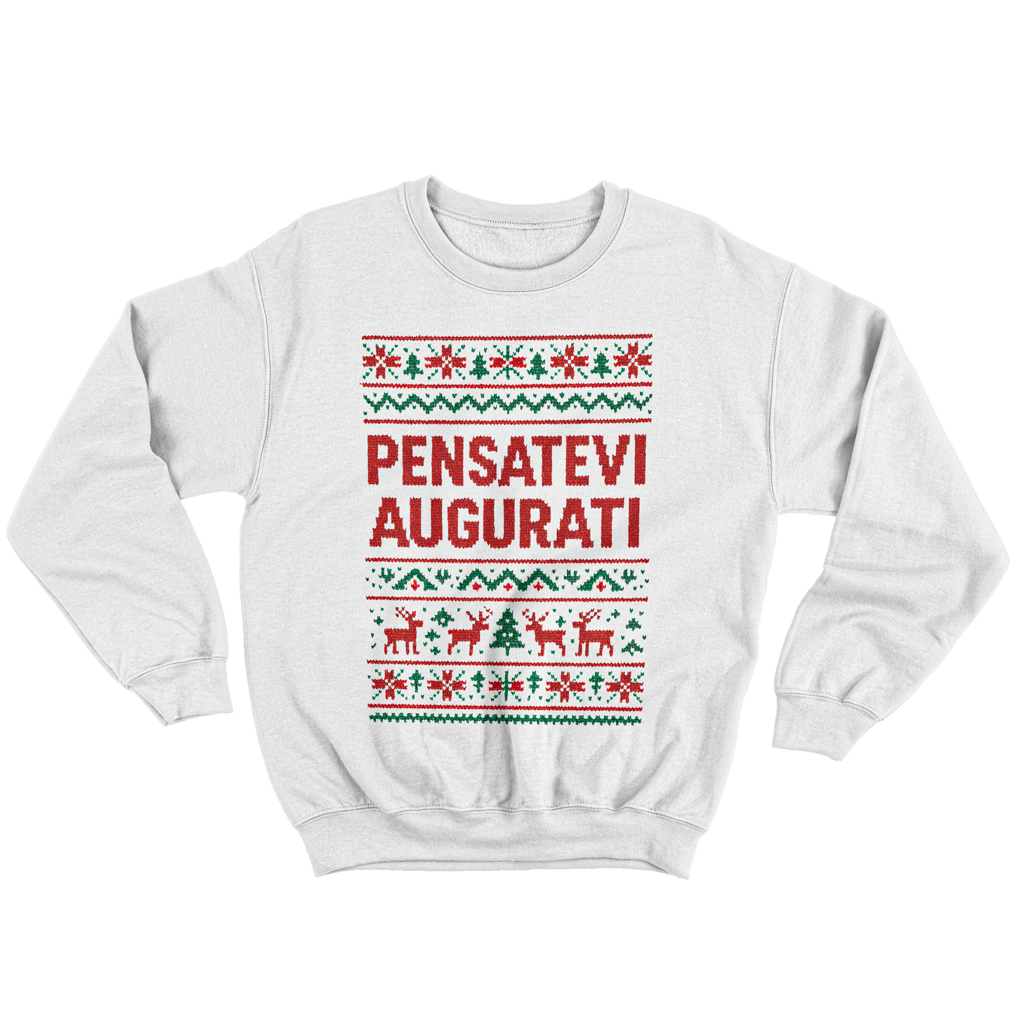 Kintu Felpa Girocollo Unisex Pensatevi Augurati - divertente - Natale