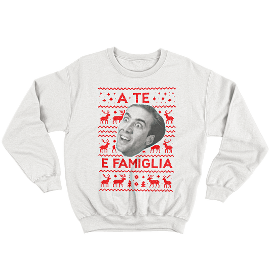 Kintu Felpa Girocollo Unisex A te e famiglia - Natale - Divertente