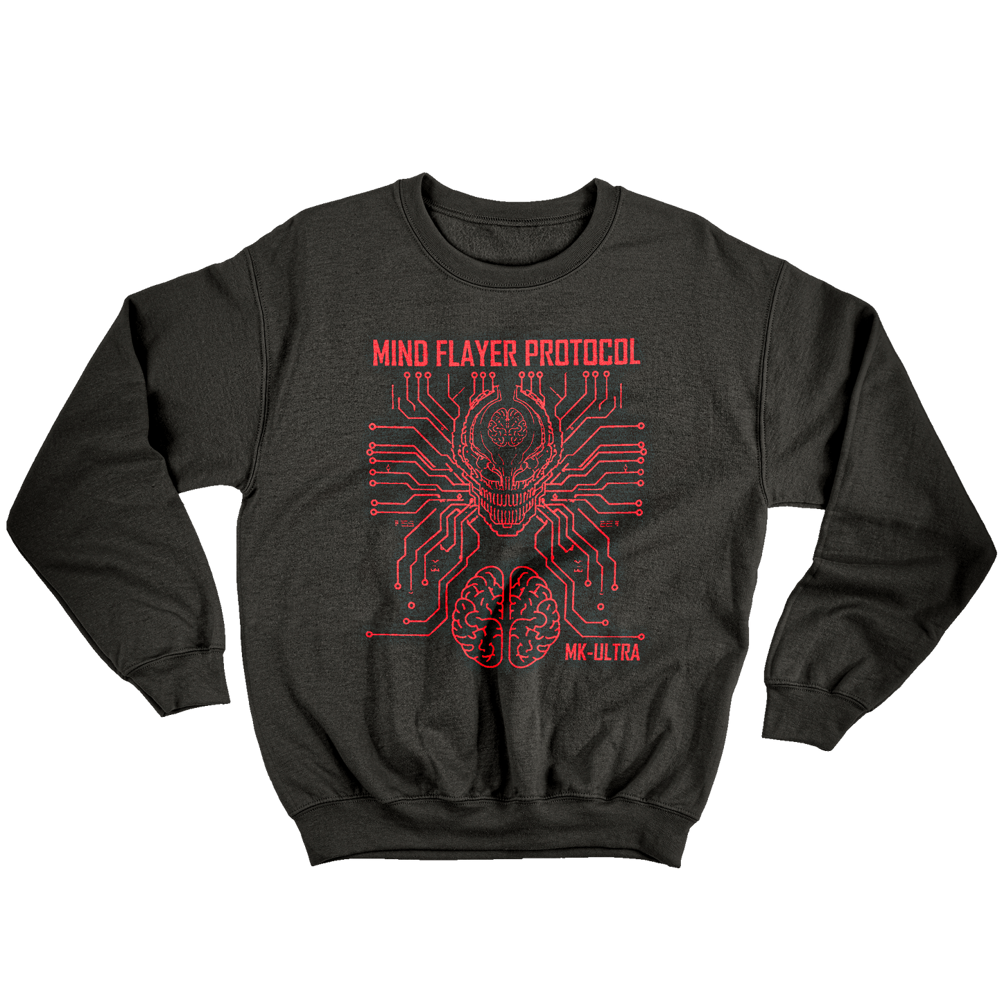 Kintu Felpa Girocollo Unisex Mind Flayer Protocol - MkUltra - Stranger
