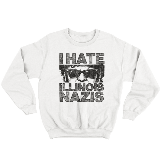 Kintu Felpa Girocollo Unisex I Hate Illinois Nazis - Jake Blues - Blues Brothers Quote