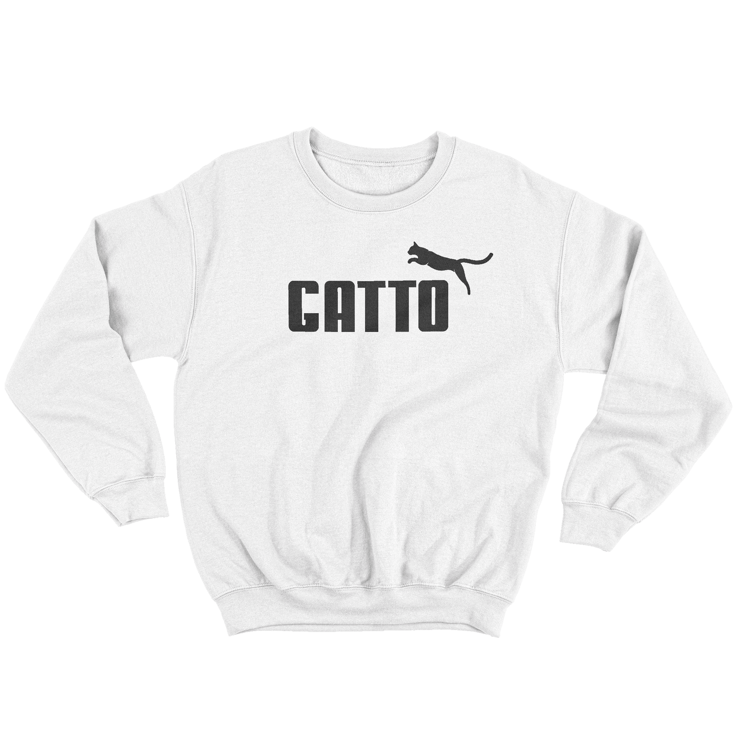 Kintu Felpa Girocollo Unisex Gatto Sport Kintu Divertente