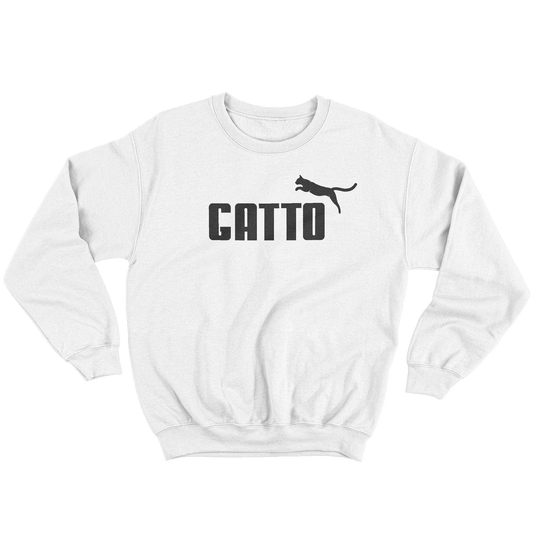 Kintu Felpa Girocollo Unisex Gatto Sport Kintu Divertente