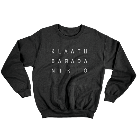 Kintu Felpa Girocollo Unisex Klaatu Barada Nikto - 1951 - Ultimatum alla Terra - Fantascienza