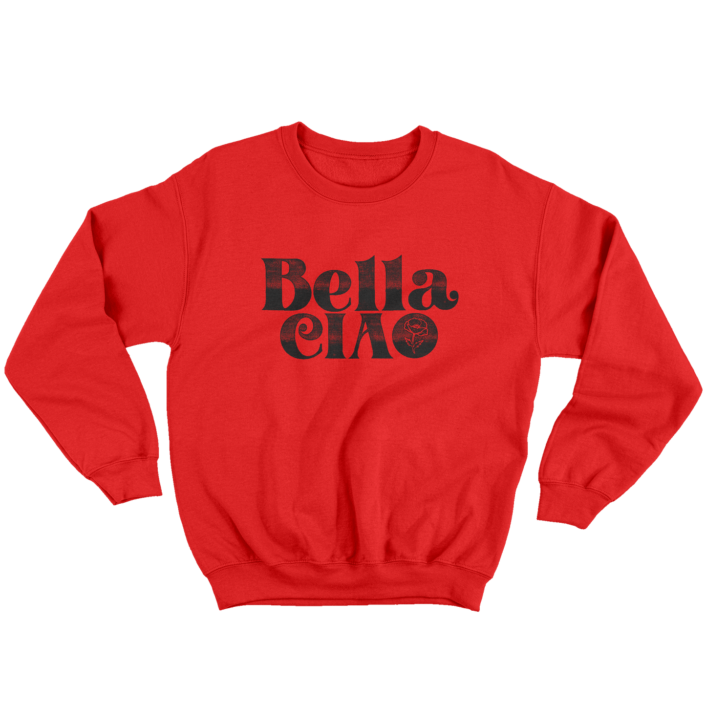 Kintu Felpa Girocollo Unisex Bella Ciao red - 25 aprile - liberazione