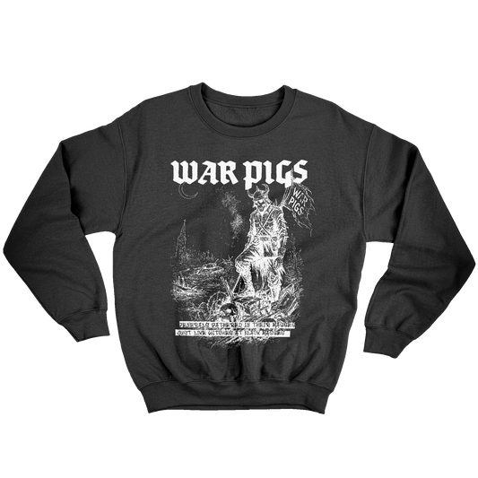 Kintu Felpa Girocollo Unisex War Pigs Metal - Black - Music