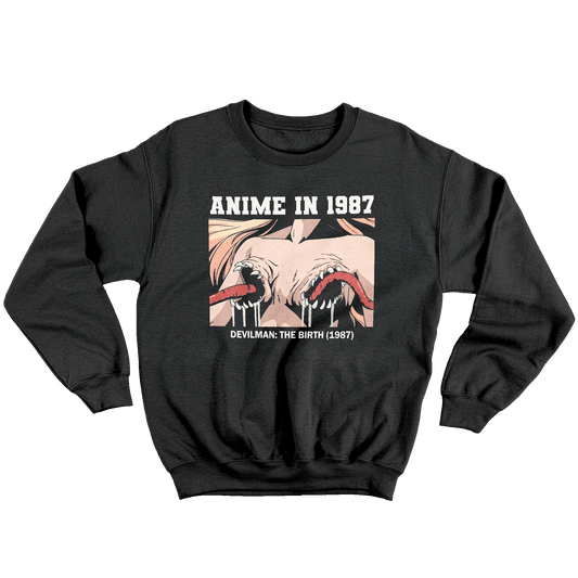 Kintu Felpa Girocollo Unisex Anime in 1987 - Uomo Diavolo