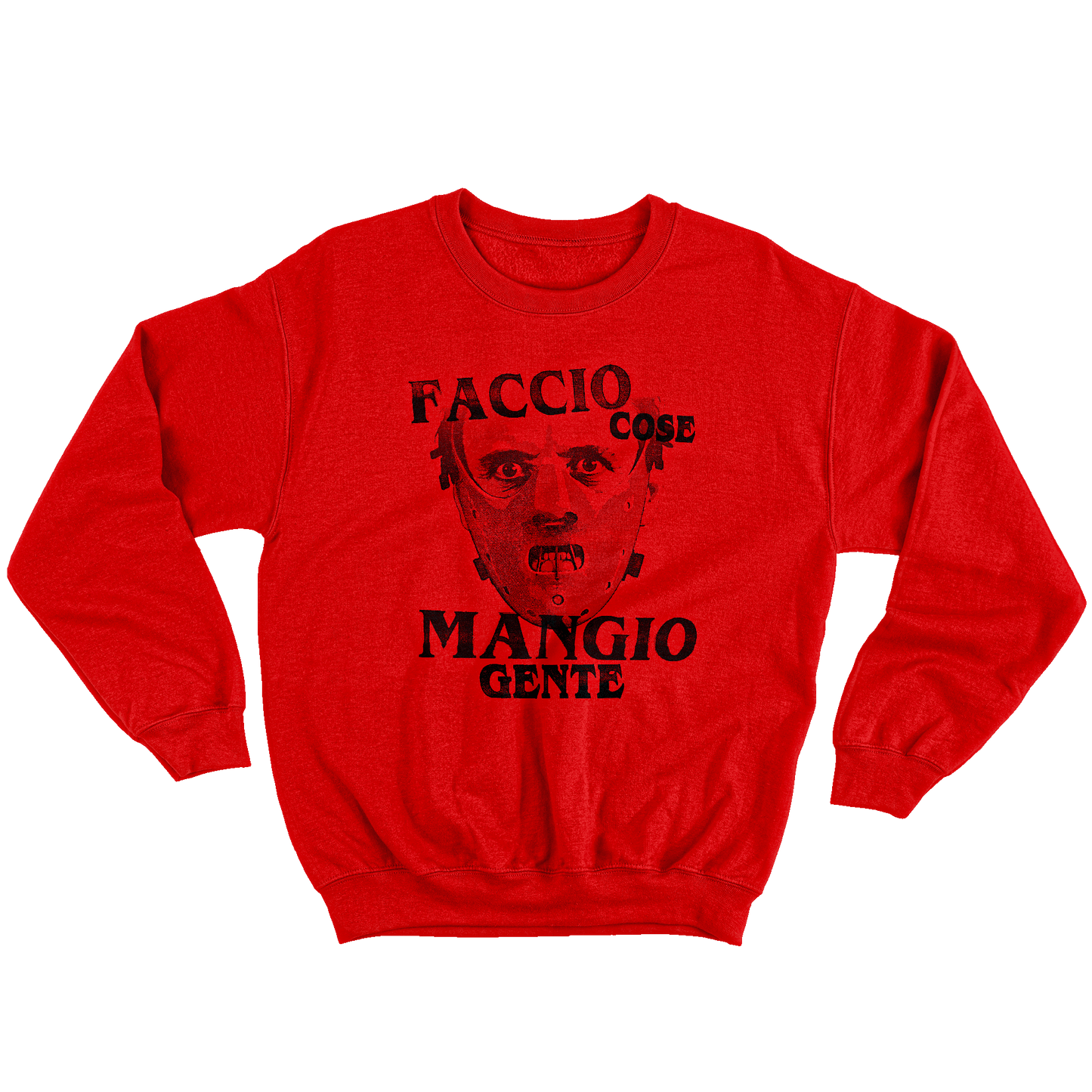 Kintu Felpa Girocollo Unisex Faccio Cose Mangio Gente - Hannibal