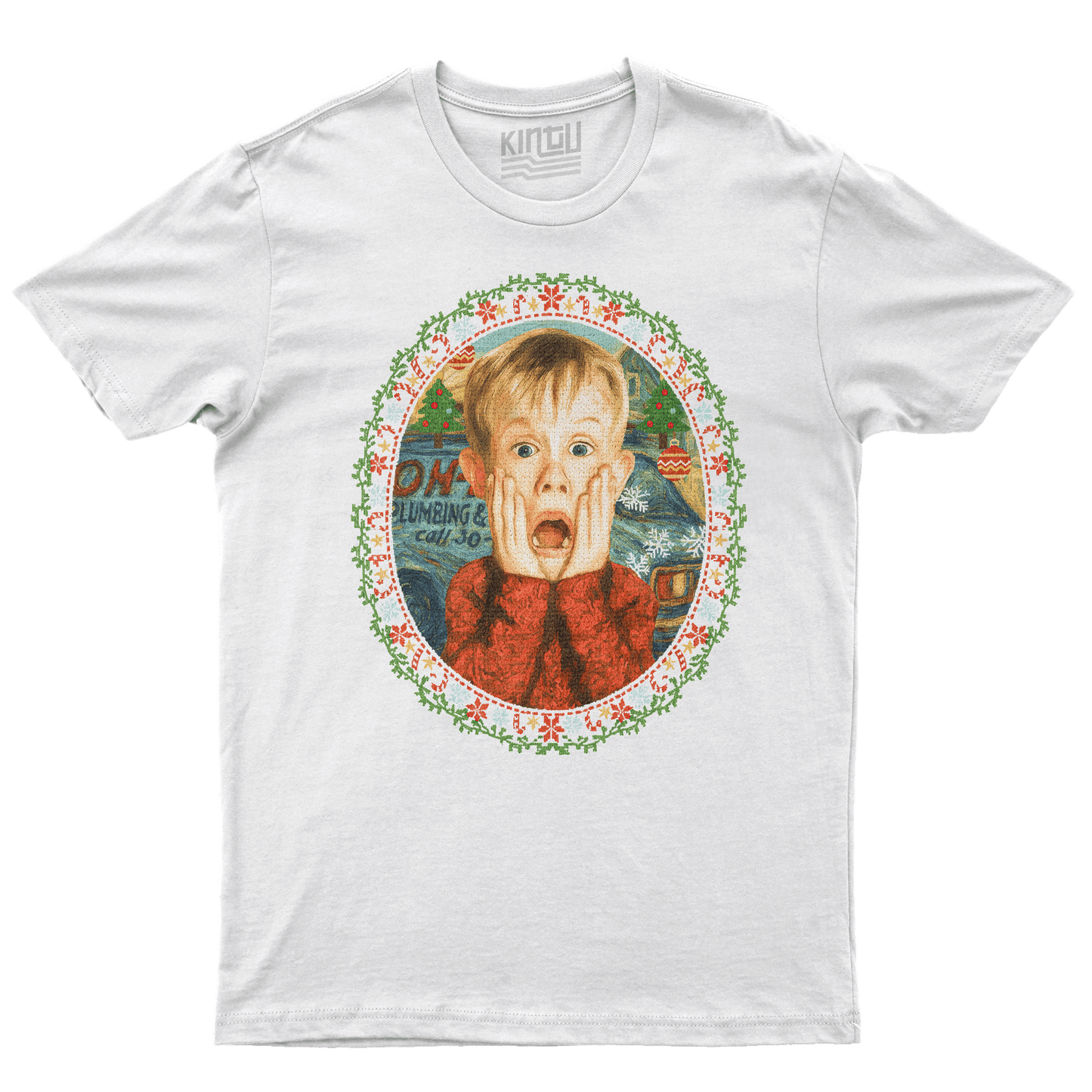 Kintu T-Shirt Kevin McCallister "Ricamo" Natalizio - Home Alone