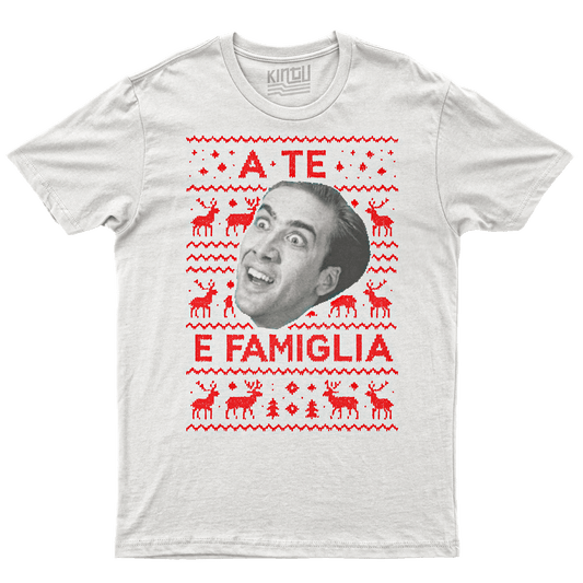 Kintu T-Shirt A te e famiglia - Natale - Divertente