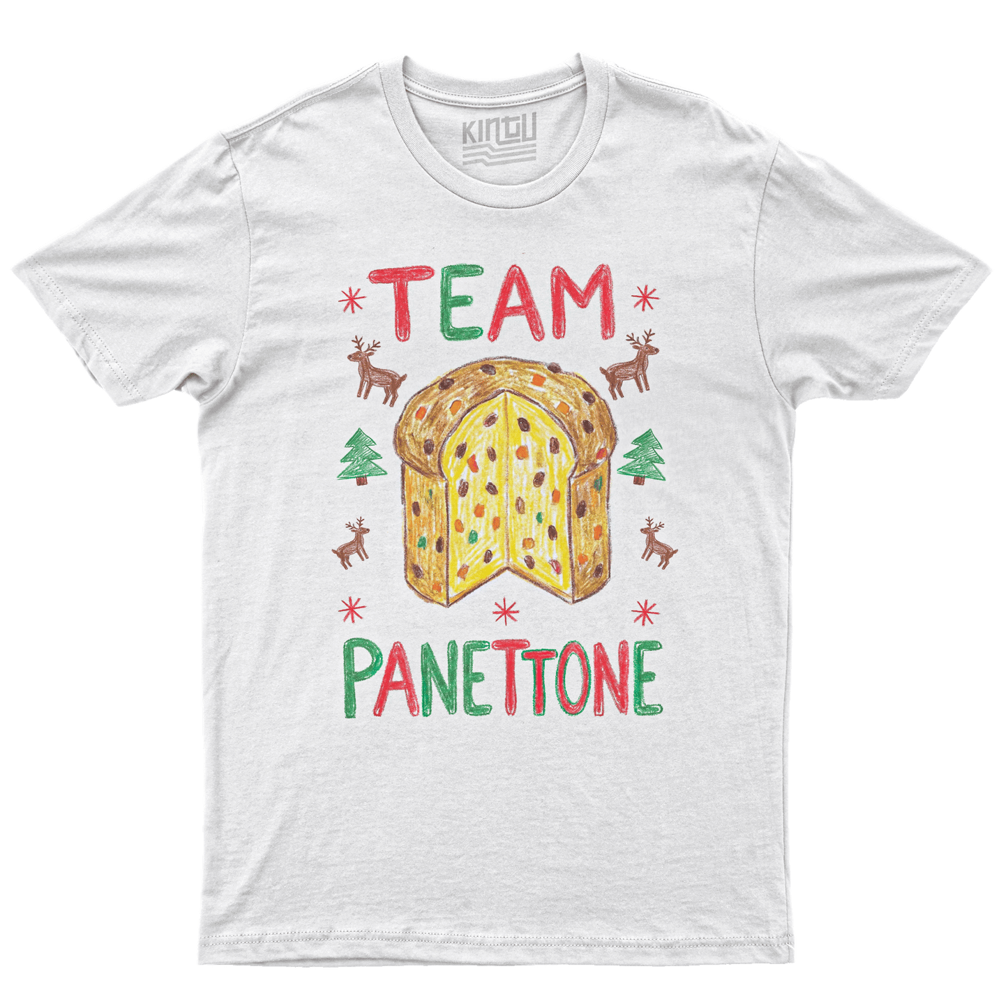 Kintu T-Shirt Team Panettone - Divertente - Natale