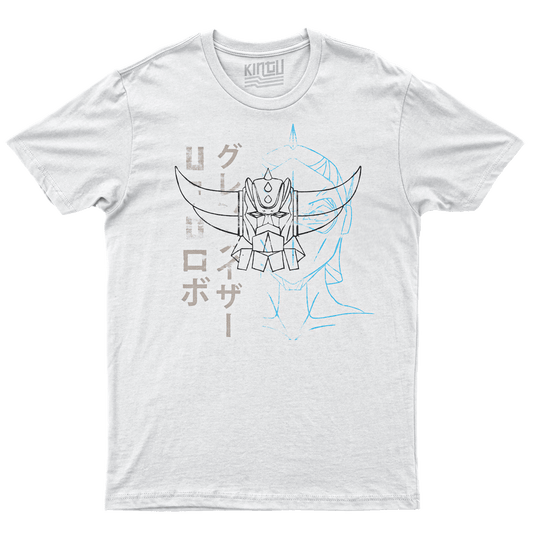 Kintu T-shirt Goldrake Minimal Kintu - Anime Vintage