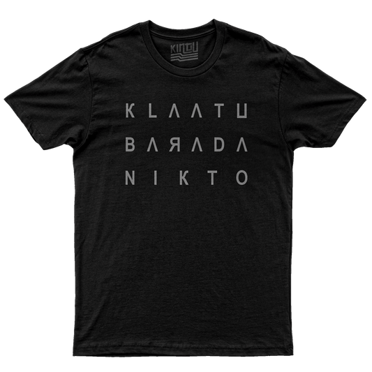 Kintu T-Shirt Klaatu Barada Nikto - 1951 - Ultimatum alla Terra - Fantascienza