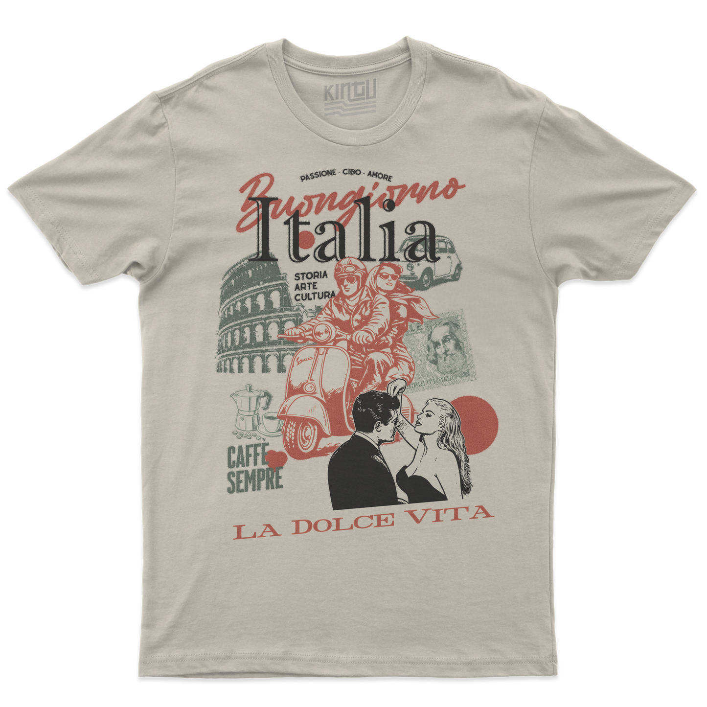 Kintu T-Shirt BUONGIORNO ITALIA - vintage love italia