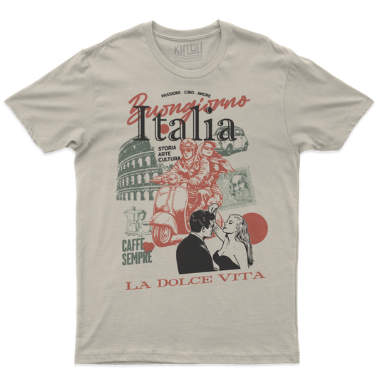 Kintu T-Shirt BUONGIORNO ITALIA - vintage love italia